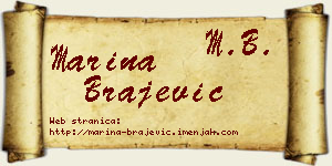 Marina Brajević vizit kartica